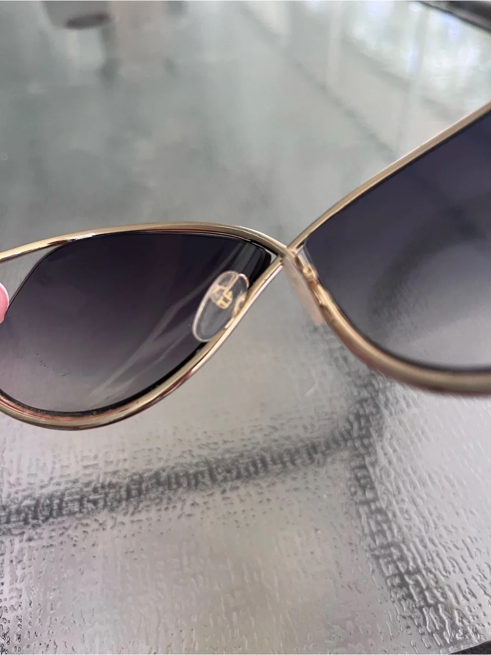 Tom Ford Whitney Gold Oversized Sunglasses As Is
